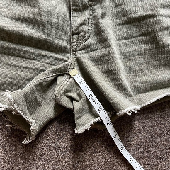 American Eagle Super Super Stretch Green Hi-Rise Shortie Shorts Women’s size 00 - Picture 7 of 7